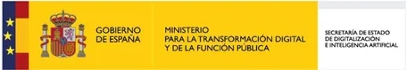 Logotipo oficial del Gobierno de España: Ministerio para la Transformación Digital y de la Función Pública, y Secretaría de Estado de Digitalización e Inteligencia Artificial.