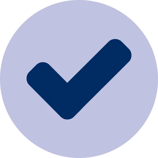 Icono de verificación azul